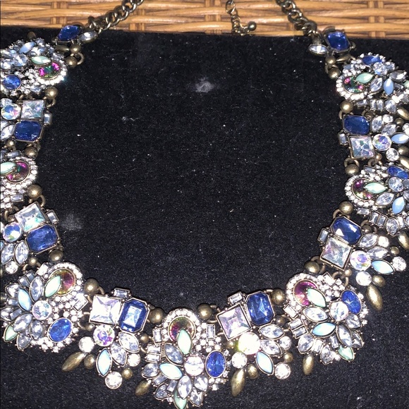 Natasha couture crystal Statement Necklace with extender - Picture 1 of 10